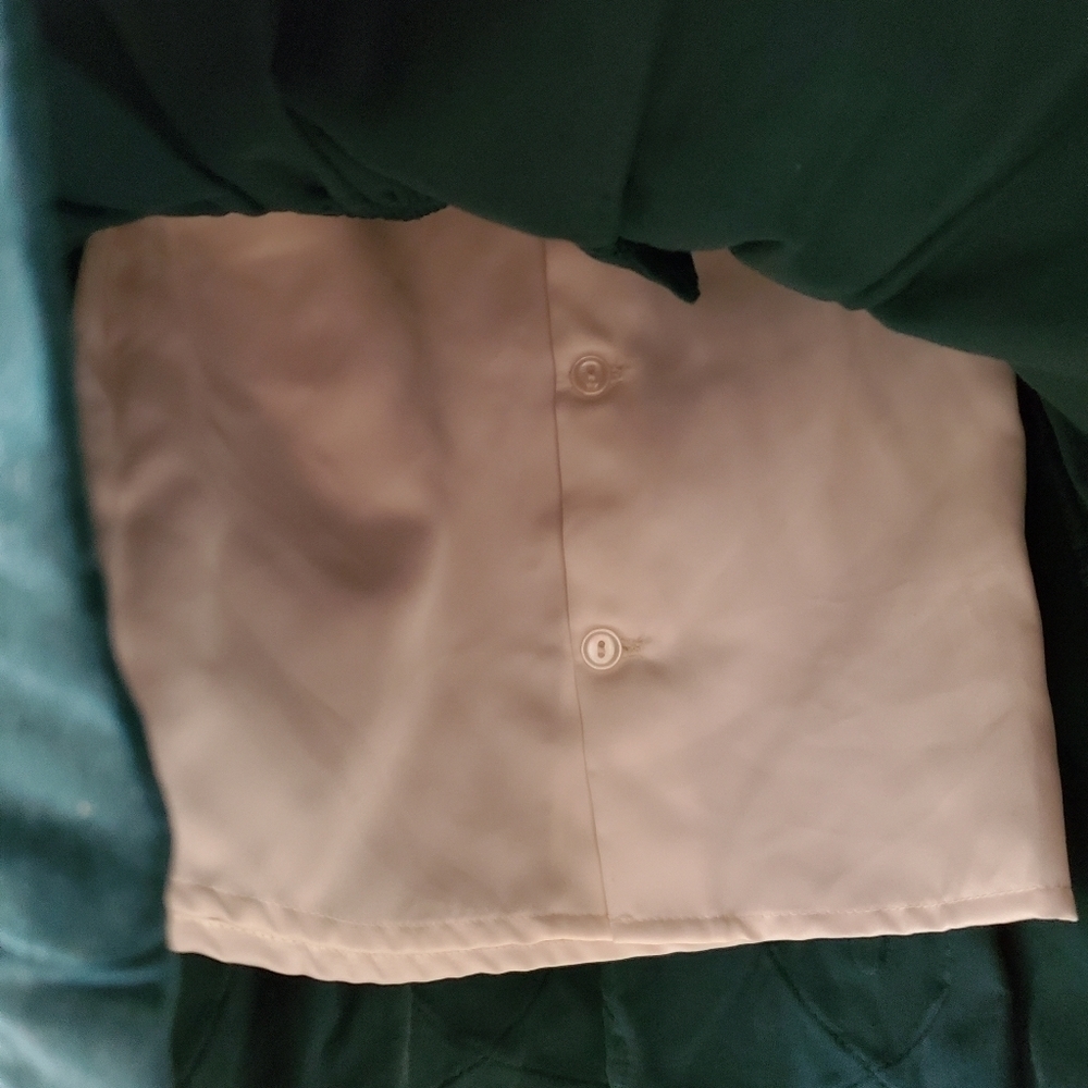 Vintage green velvet jumper dress with blouse 18M - Picture 5 of 7